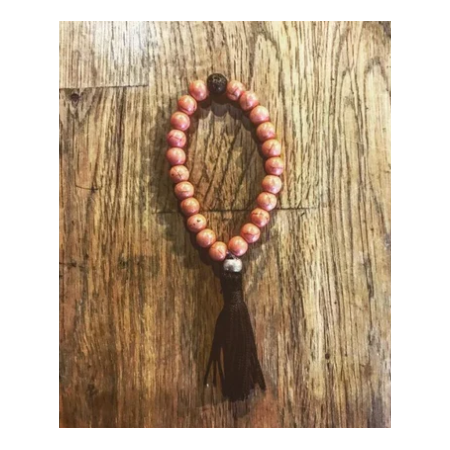 PULSERA HOWLITA NARANJA 27 CUENTAS